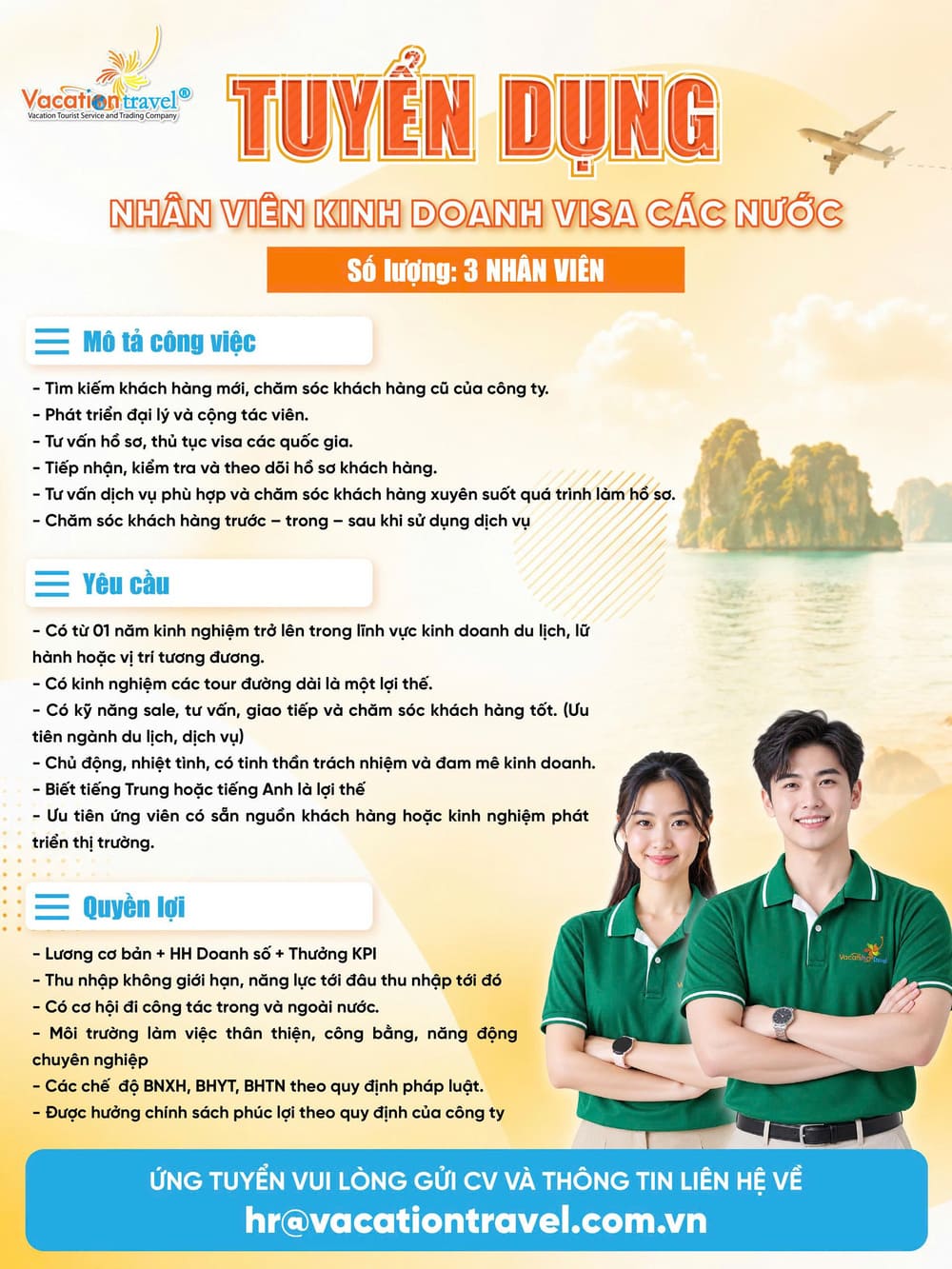 3. NHÂN VIÊN KINH DOANH VISA CÁC NƯỚC